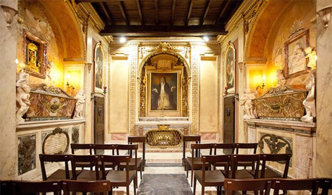 Nhà nguyện nơi thánh Phanxicô thành Assisi qua đời