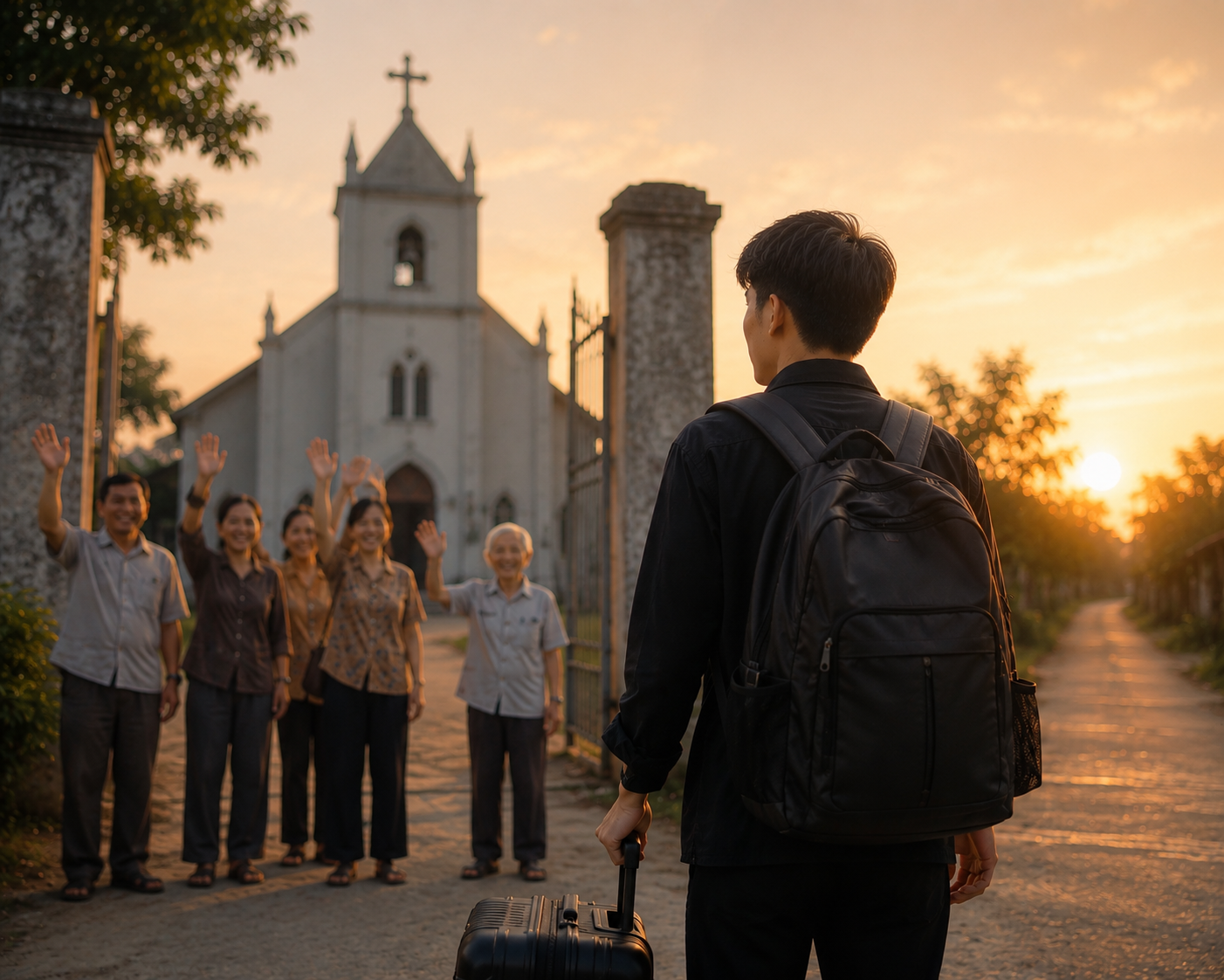 Xa quê, vẫn chung tay phục vụ xứ đạo