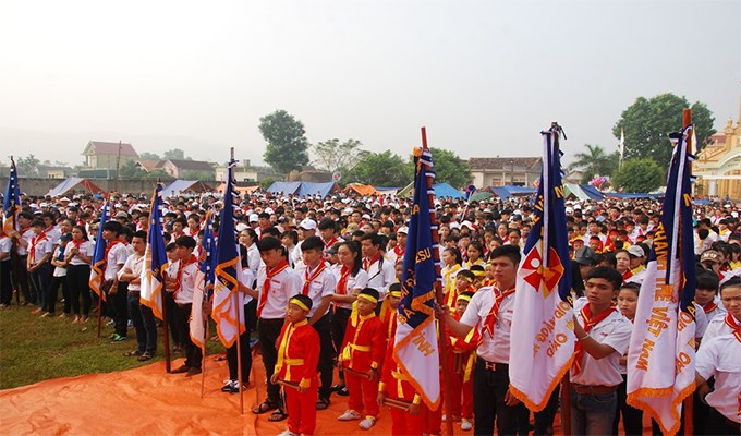 Liên đoàn Thiếu Nhi Thánh Thể Gioan Phaolô II giáo phận Vinh đã tổ chức lễ mừng kính thánh bổn mạng