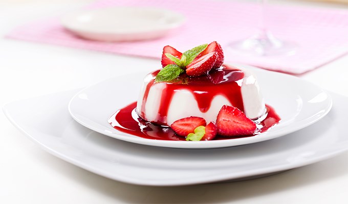 Tan chảy với panna cotta