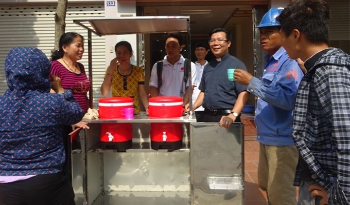 Caritas Hải Phòng và chương trình “Nước uống miễn phí”