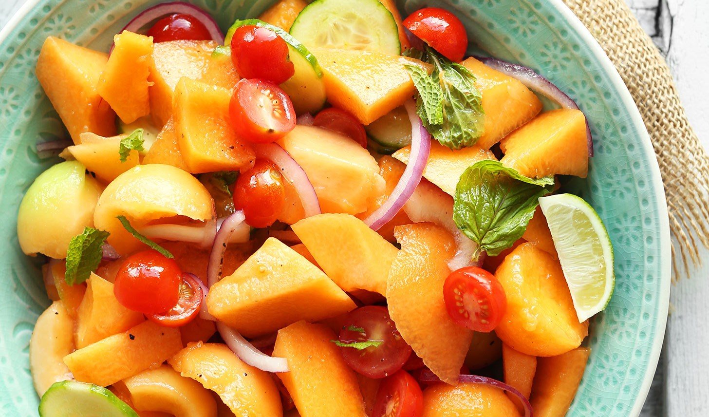 Ngọt giòn salad dưa lưới