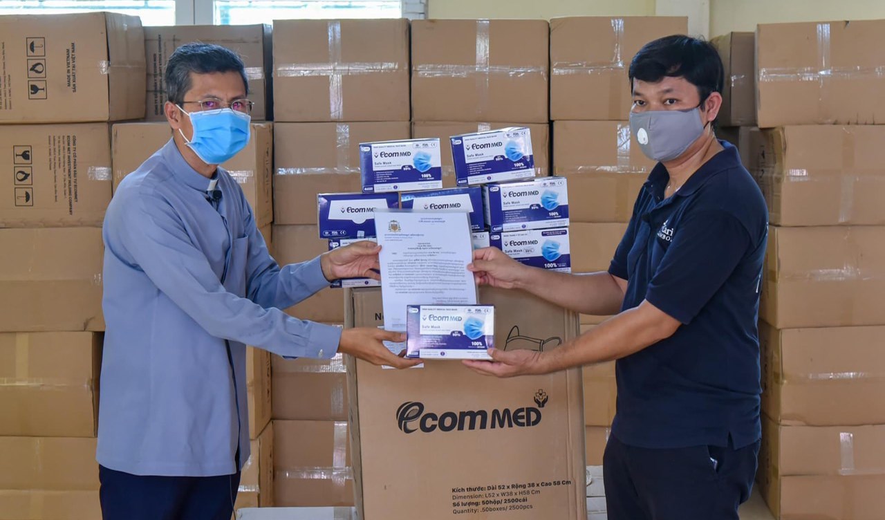 Phnom Penh đã nhận 4 triệu khẩu trang  từ Caritas TGP TPHCM