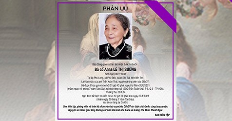 Bà cố Anna Lê Thị Sương qua đời