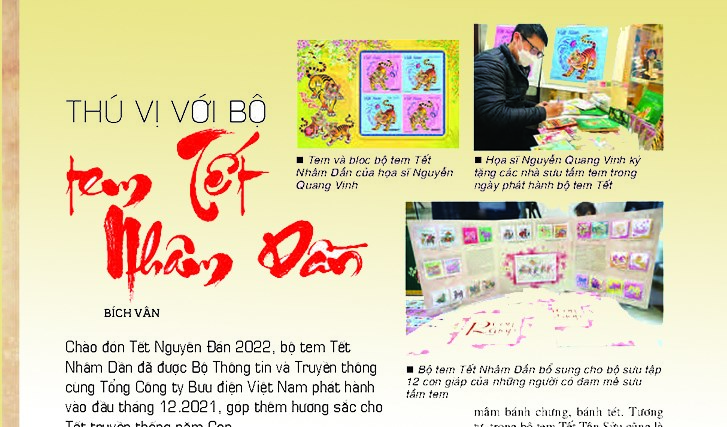 Thú vị với bộ tem Tết Nhâm Dần