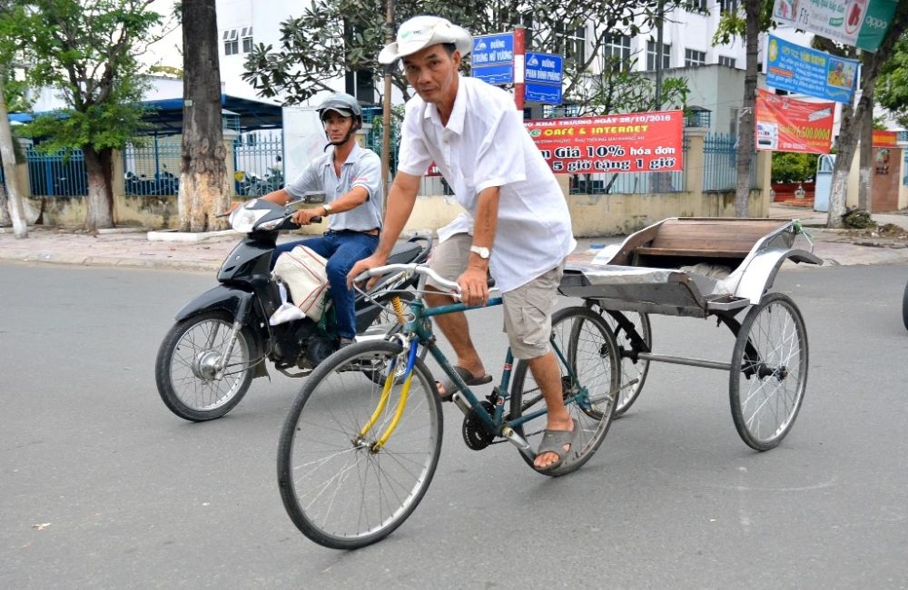 Xe lôi đạp Châu Đốc