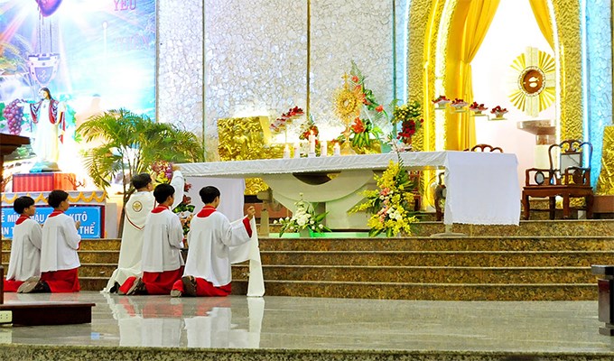 Chầu Thánh thể và Kinh Mân Côi