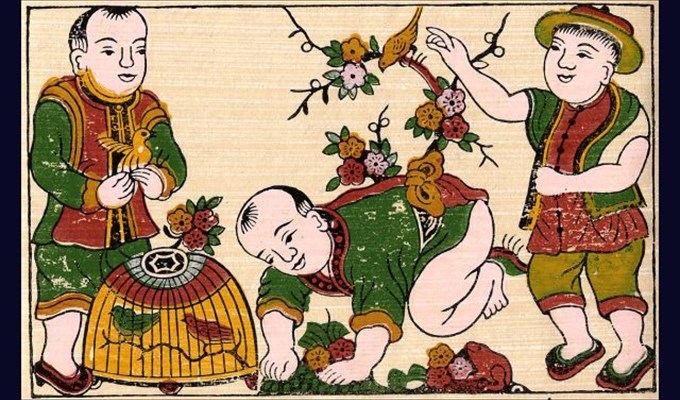 Màu dân tộc bừng sáng trên giấy điệp