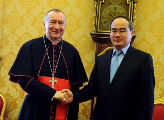 Chủ tịch MTTQVN Nguyễn Thiện Nhân  gặp Quốc Vụ khanh Tòa Thánh Pietro Parolin