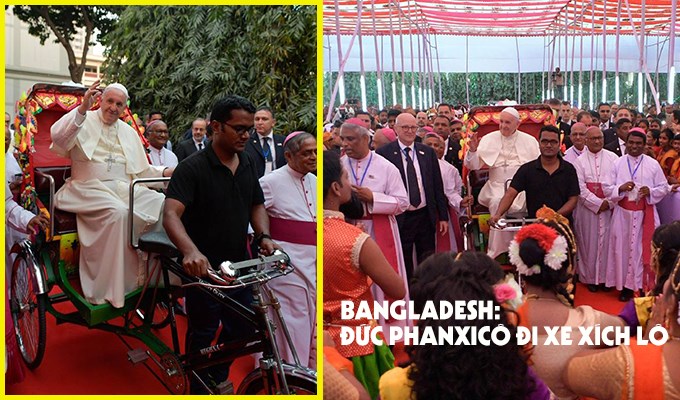 Bangladesh: Đức Phanxicô đi xe xích lô chào thăm mọi người