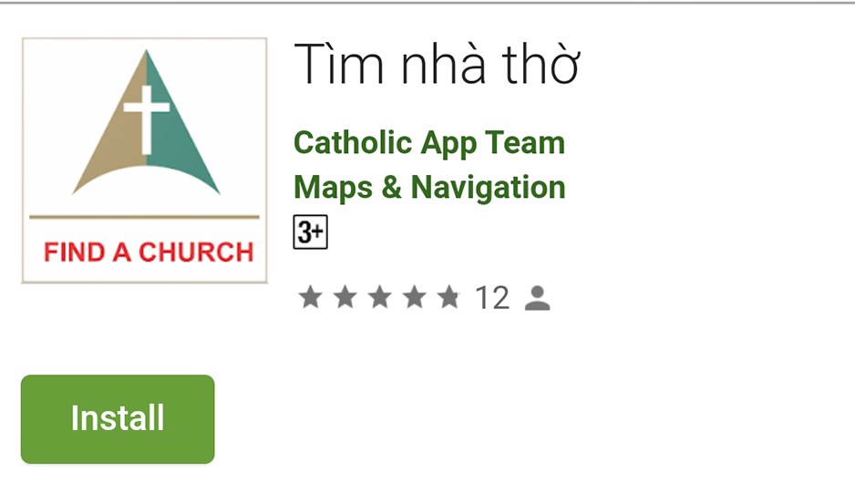 Ứng dụng “tìm nhà thờ”