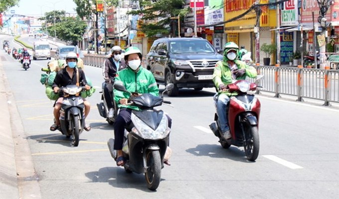 Xe ôm, người giao hàng nên cẩn thận